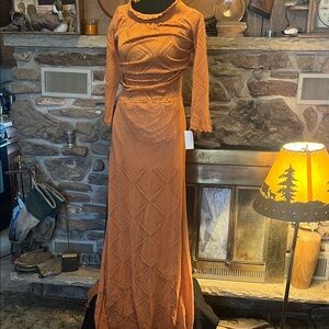 Cecilia Prada Vestido Longo Laranja orange